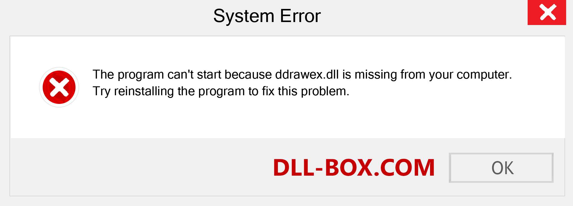  ddrawex.dll file is missing?. Download for Windows 7, 8, 10 - Fix  ddrawex dll Missing Error on Windows, photos, images